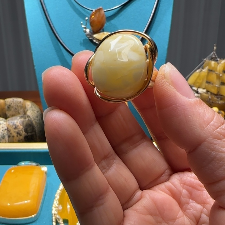 琥珀未镶嵌手链波兰设计款琥珀蜜蜡