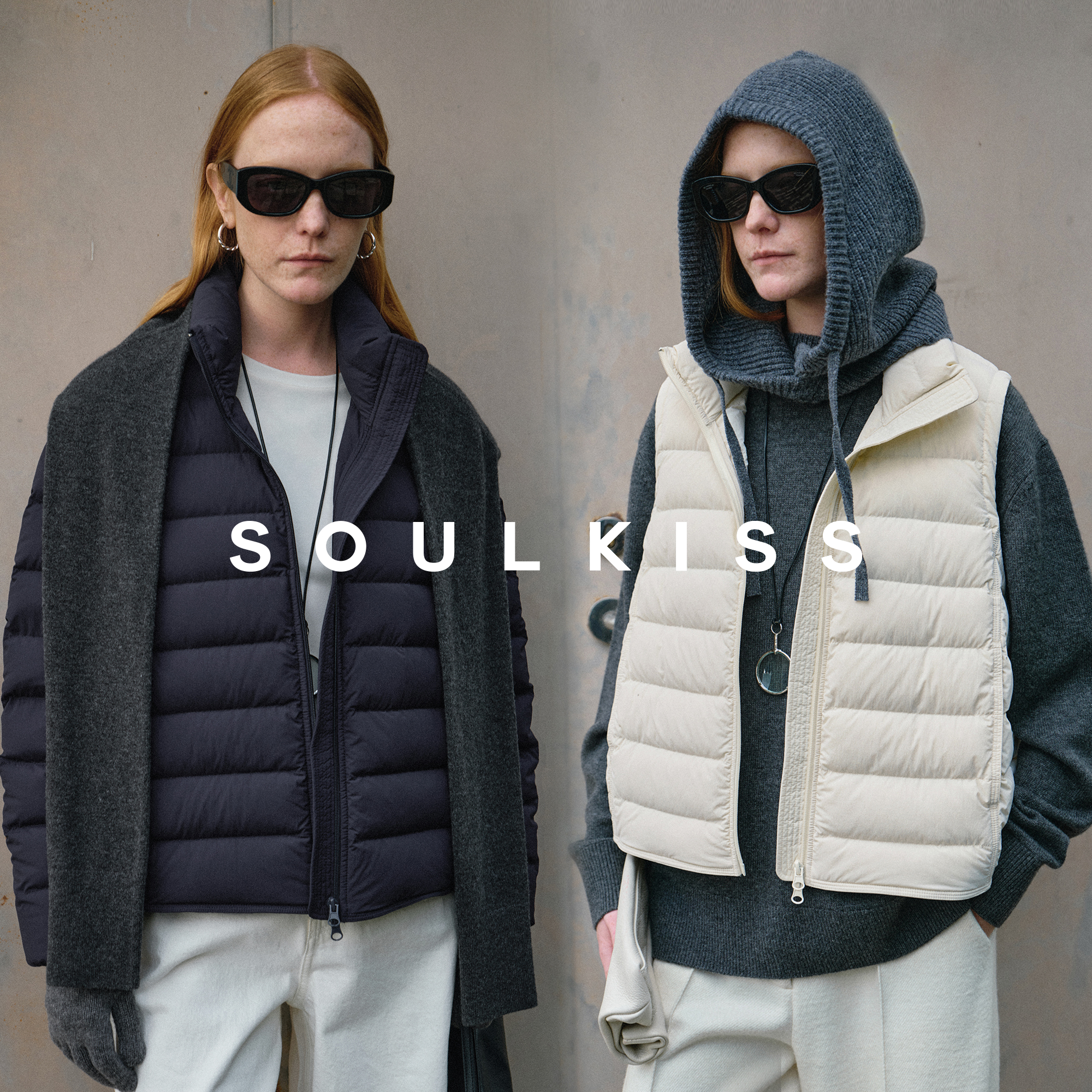 SOULKISS 进店B囤 时髦过冬匈牙利进口95白鹅绒排骨羽绒外套/马甲