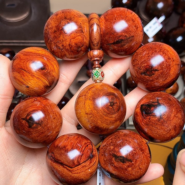 花梨木类手串/手链黄花梨风化料老挝花梨土埋料3.5