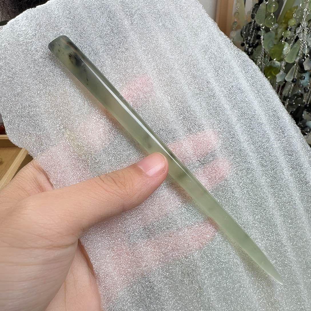 蛇纹石玉合金发饰