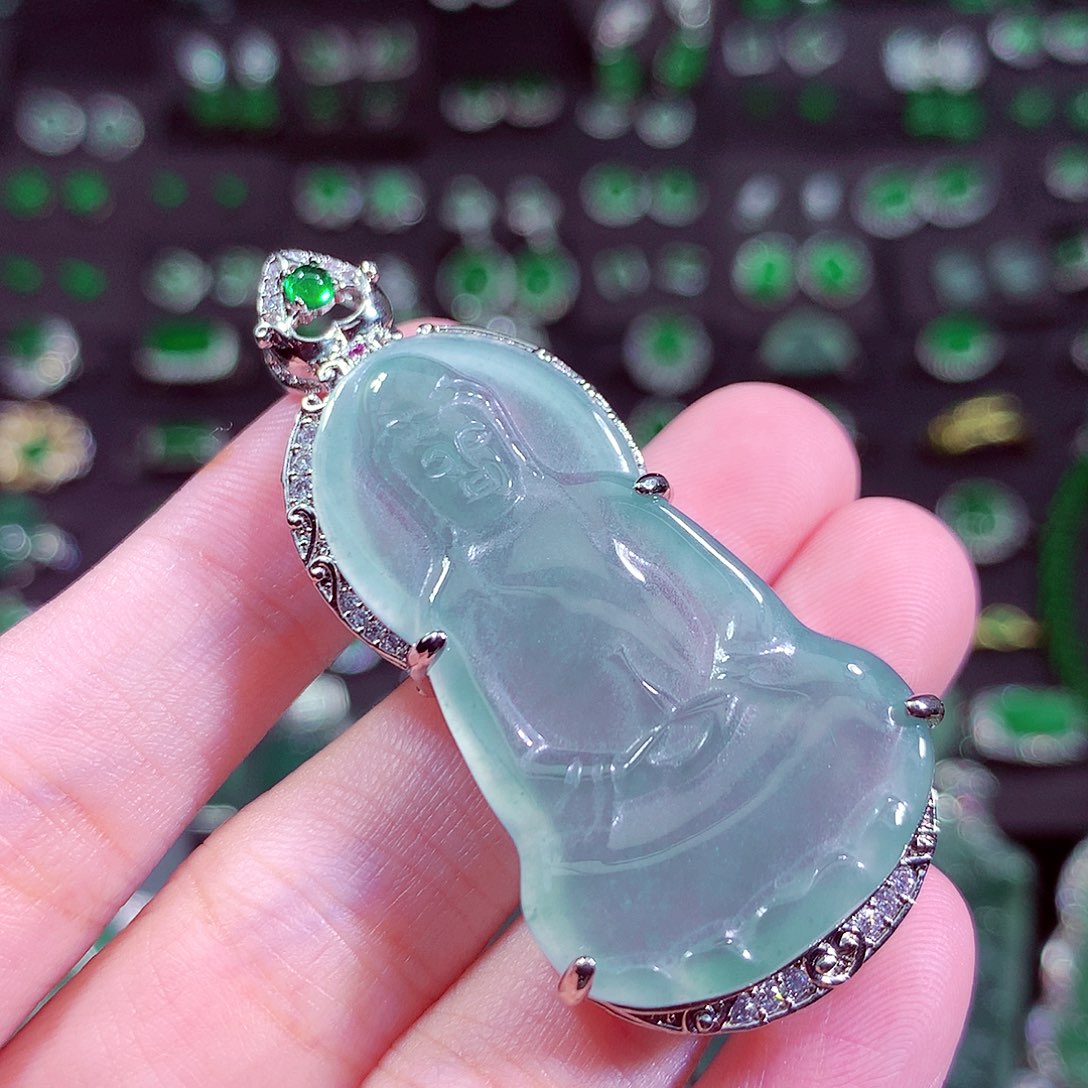 翡翠未镶嵌颈饰天然