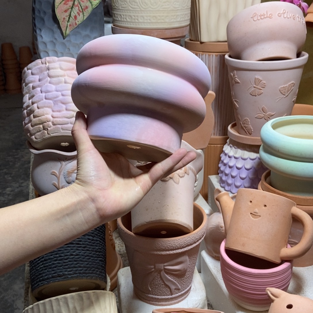 17×12炫彩甜甜圈 粗陶1个