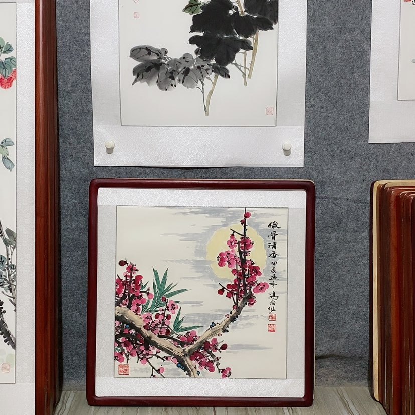 【闪购商品】国画书画作品带框65×65厘米