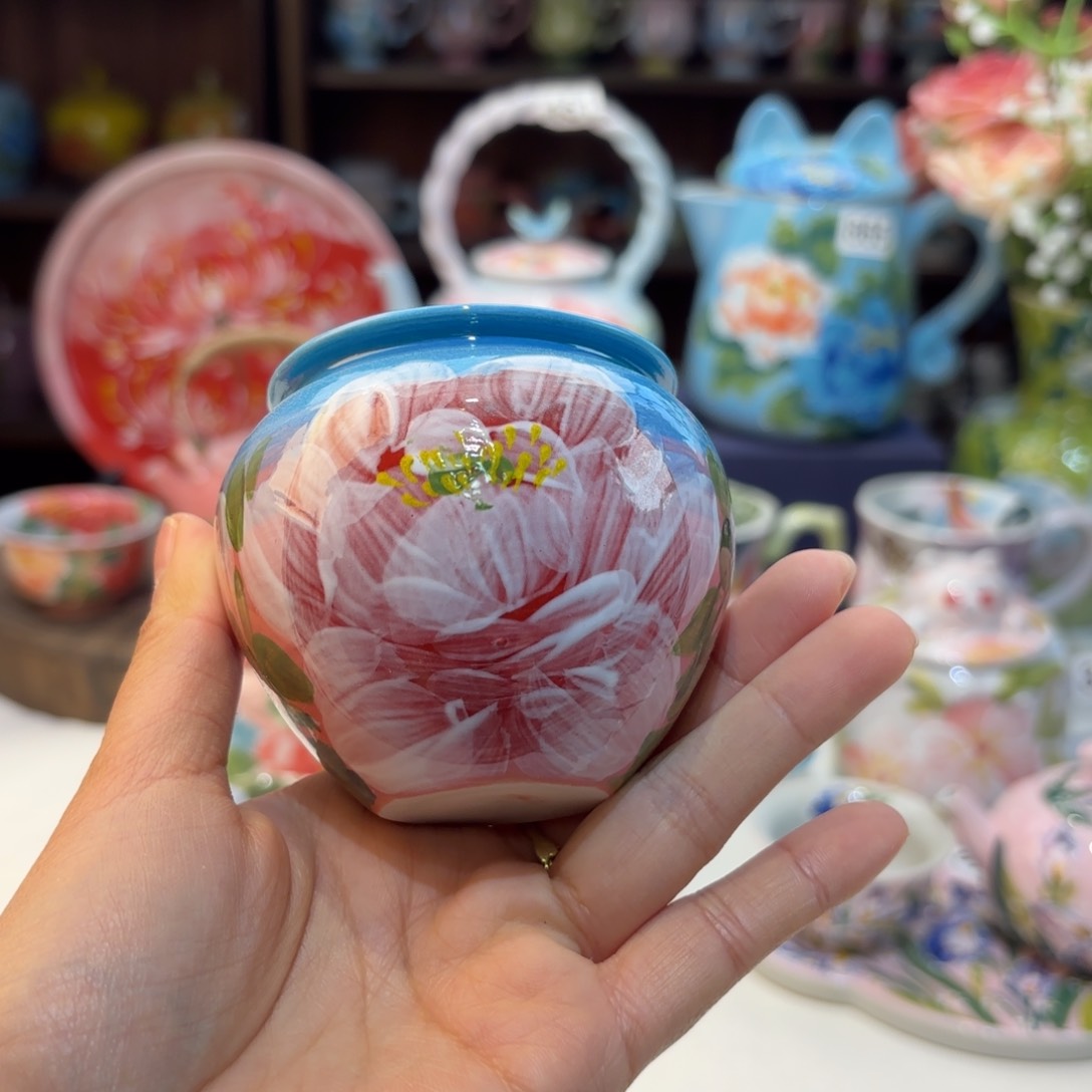 景德镇手绘高温釉下彩陶瓷茶具