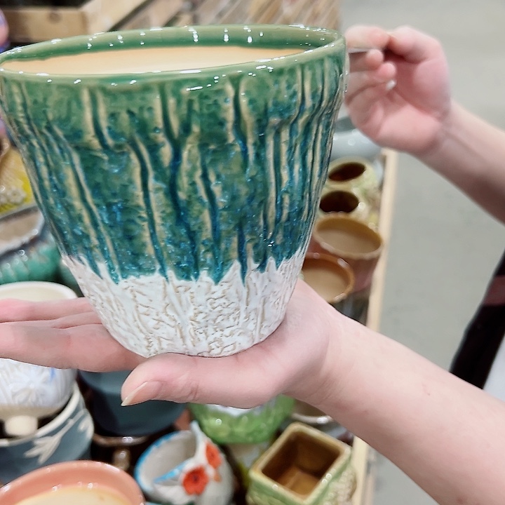 有孔.凑满10元发货多肉陶瓷花盆！