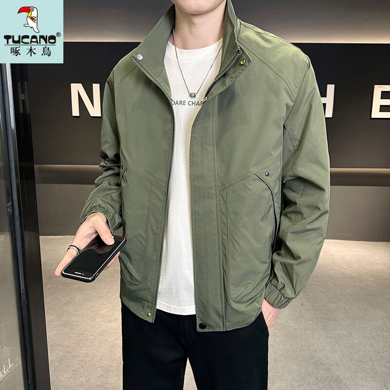 TUCANO/啄木鳥春款男士休闲立领夹克2025新款百搭帅气工装外套男