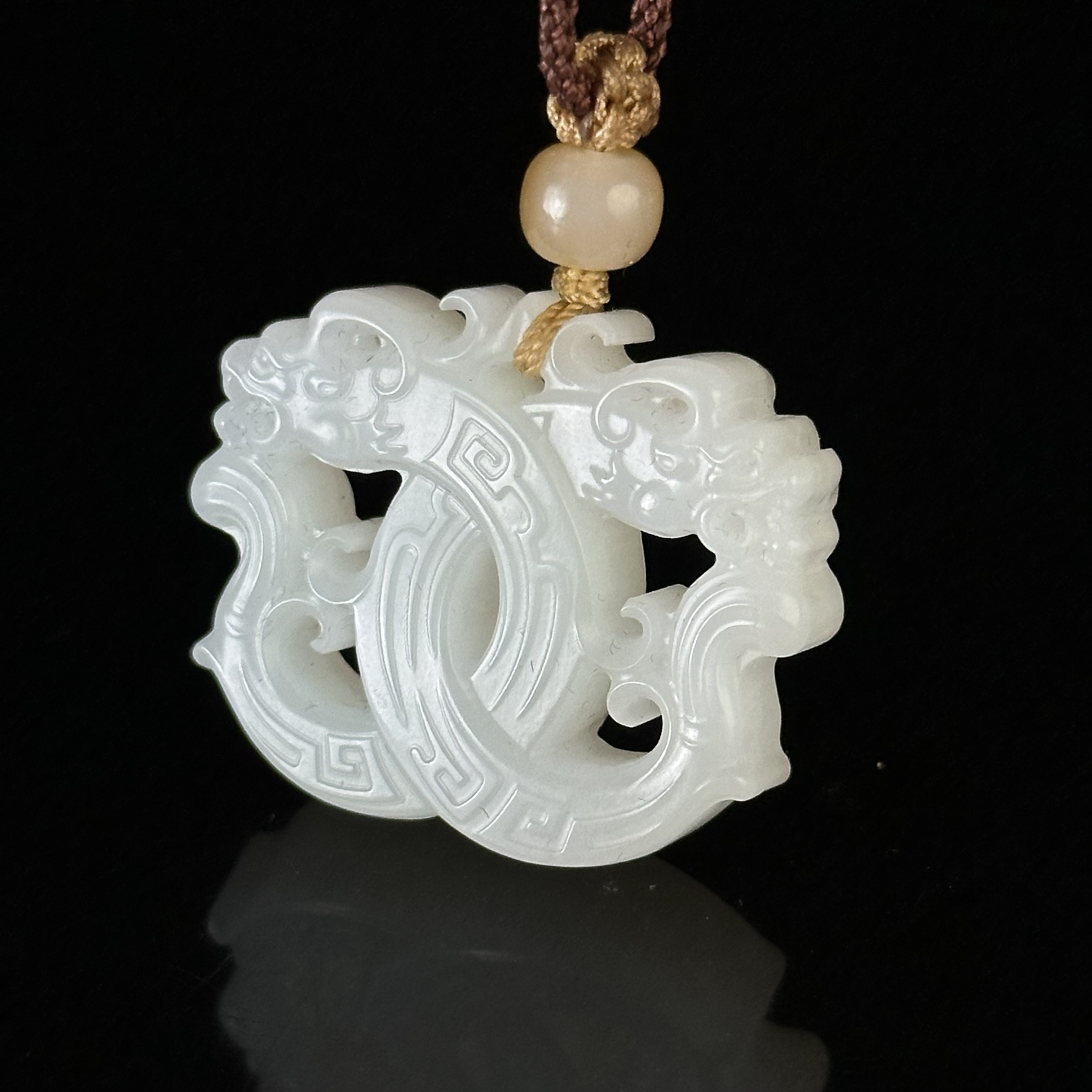 二十世纪和田玉双龙佩 ZR131230005*【上海兰馨】