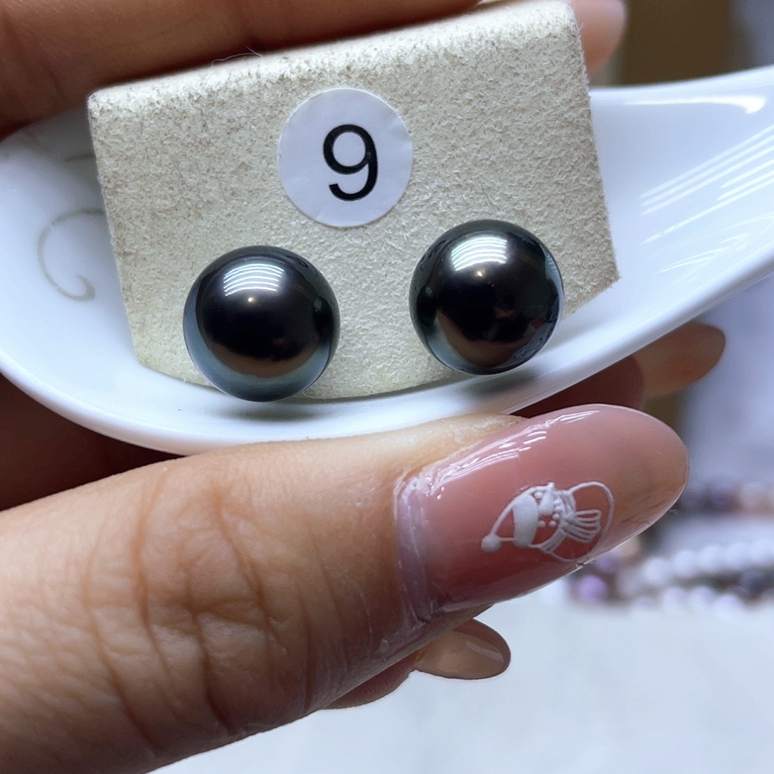 海水珍珠耳饰银S925镶嵌