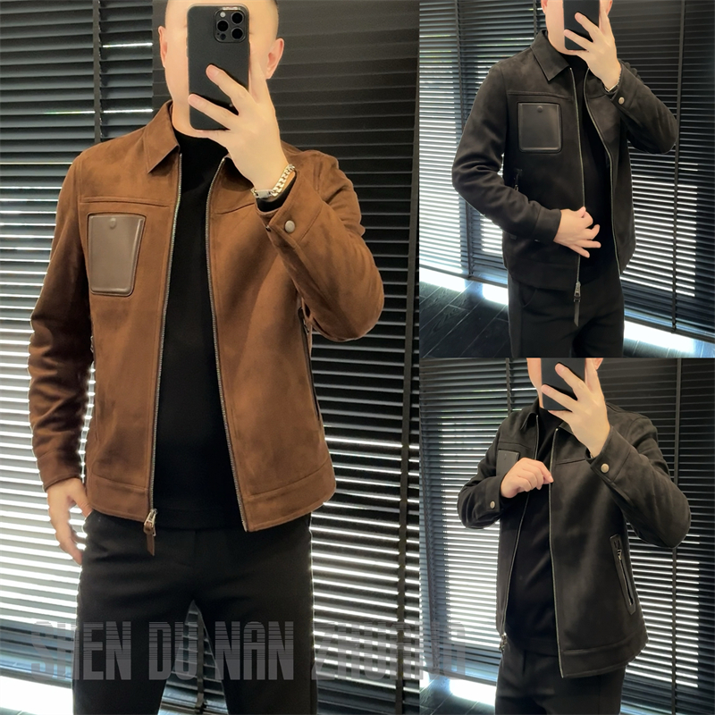 SHEN&DU男装｜磨砂皮·新款男士飞行员翻领皮夹克外套50372