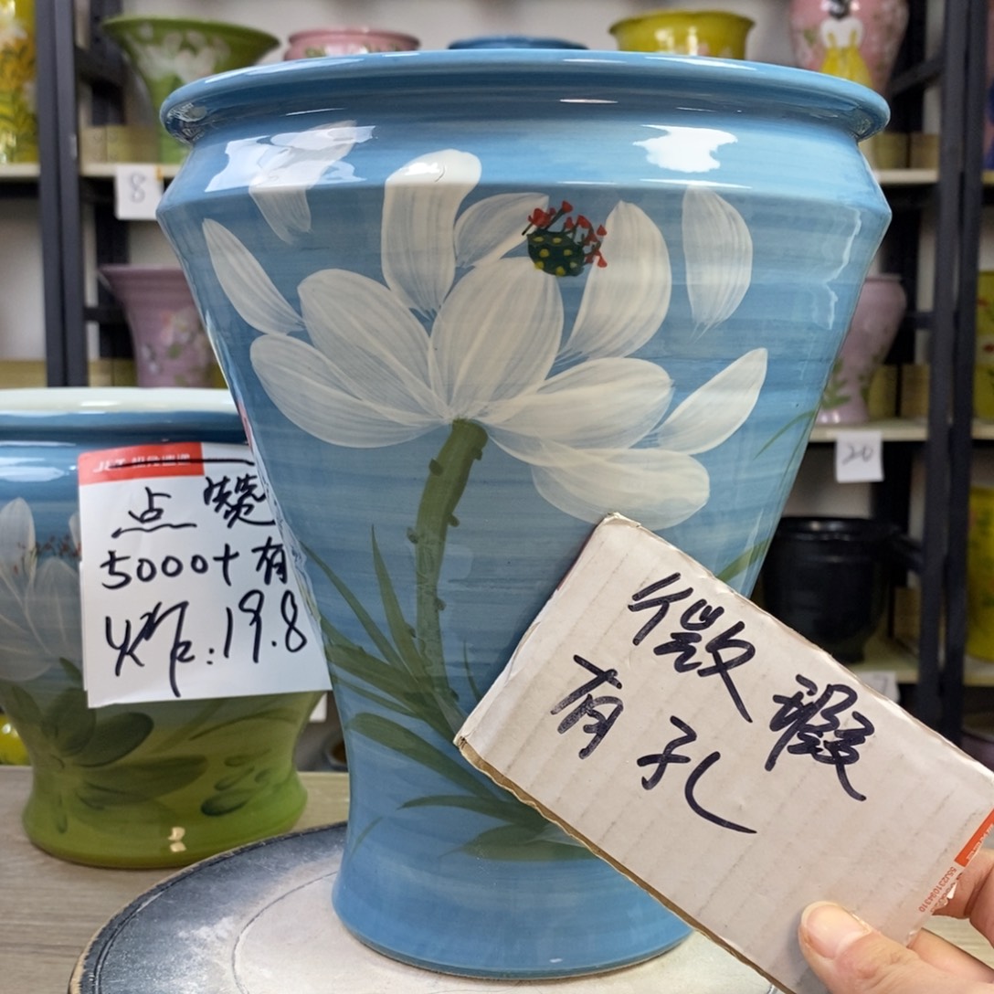 景德镇手工手绘陶瓷花盆