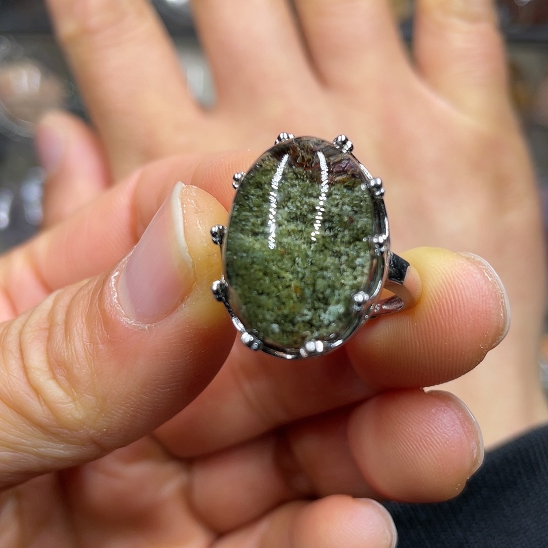 【闪购商品】水晶戒指银S925镶嵌戒指