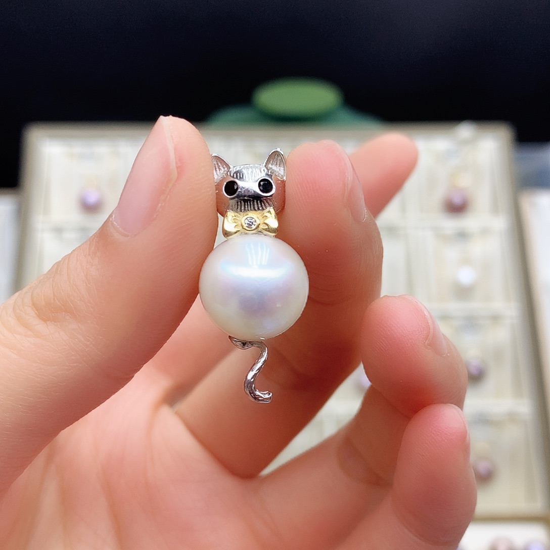 淡水珍珠颈饰银S925镶嵌