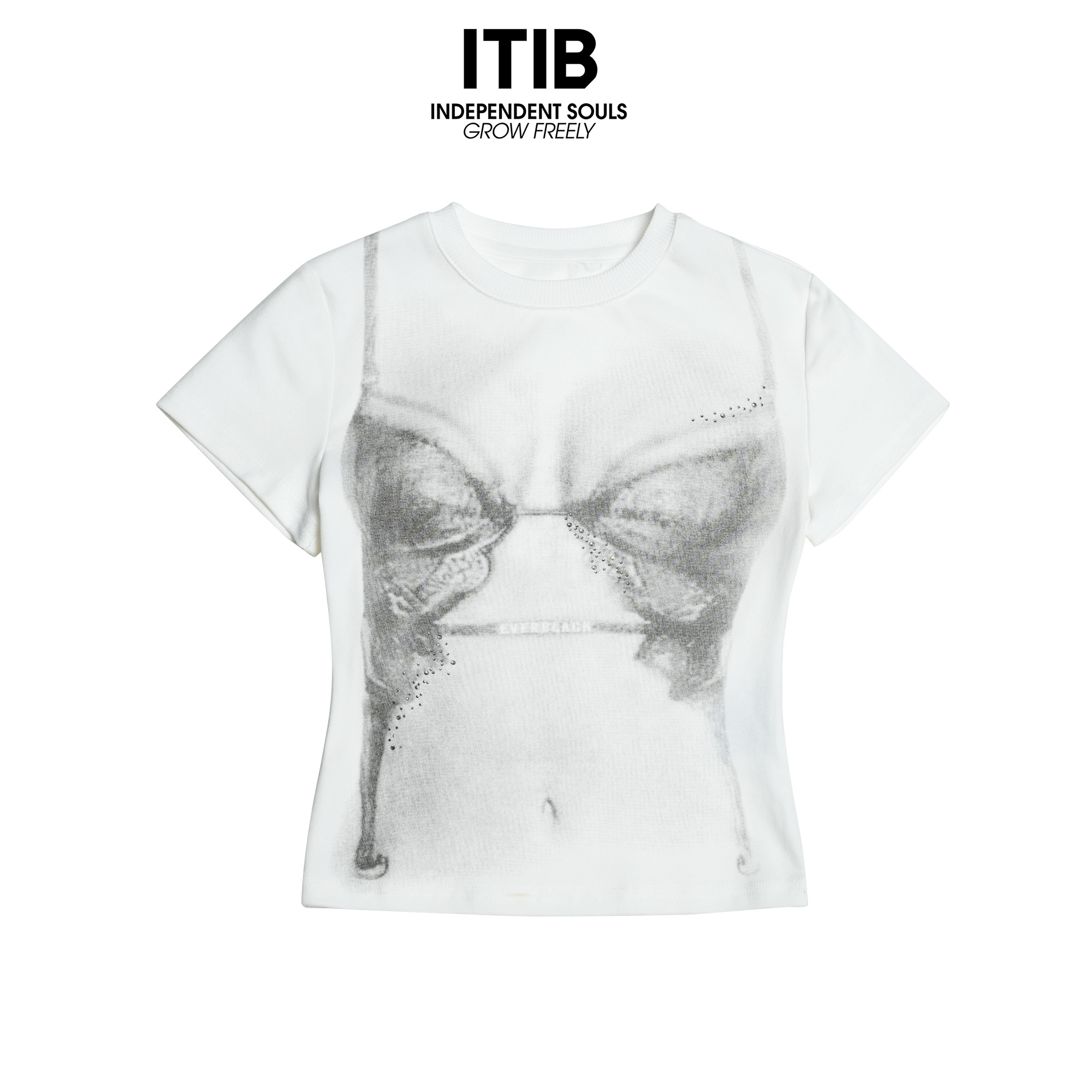 ITIB夏季2025新款圆领设计师重工人体印花短袖T恤IBE2STEVE0219