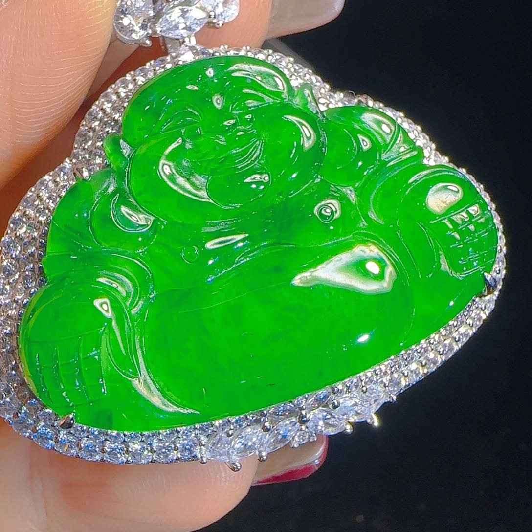 翡翠吊坠(赠链)银S925镶嵌