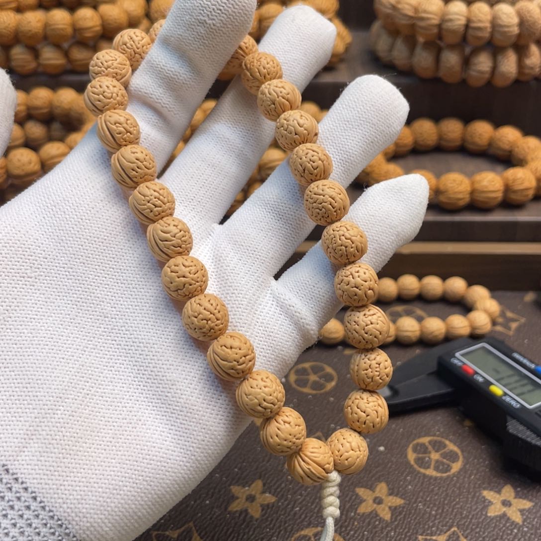 手串桃核小*野生脑纹小金豆