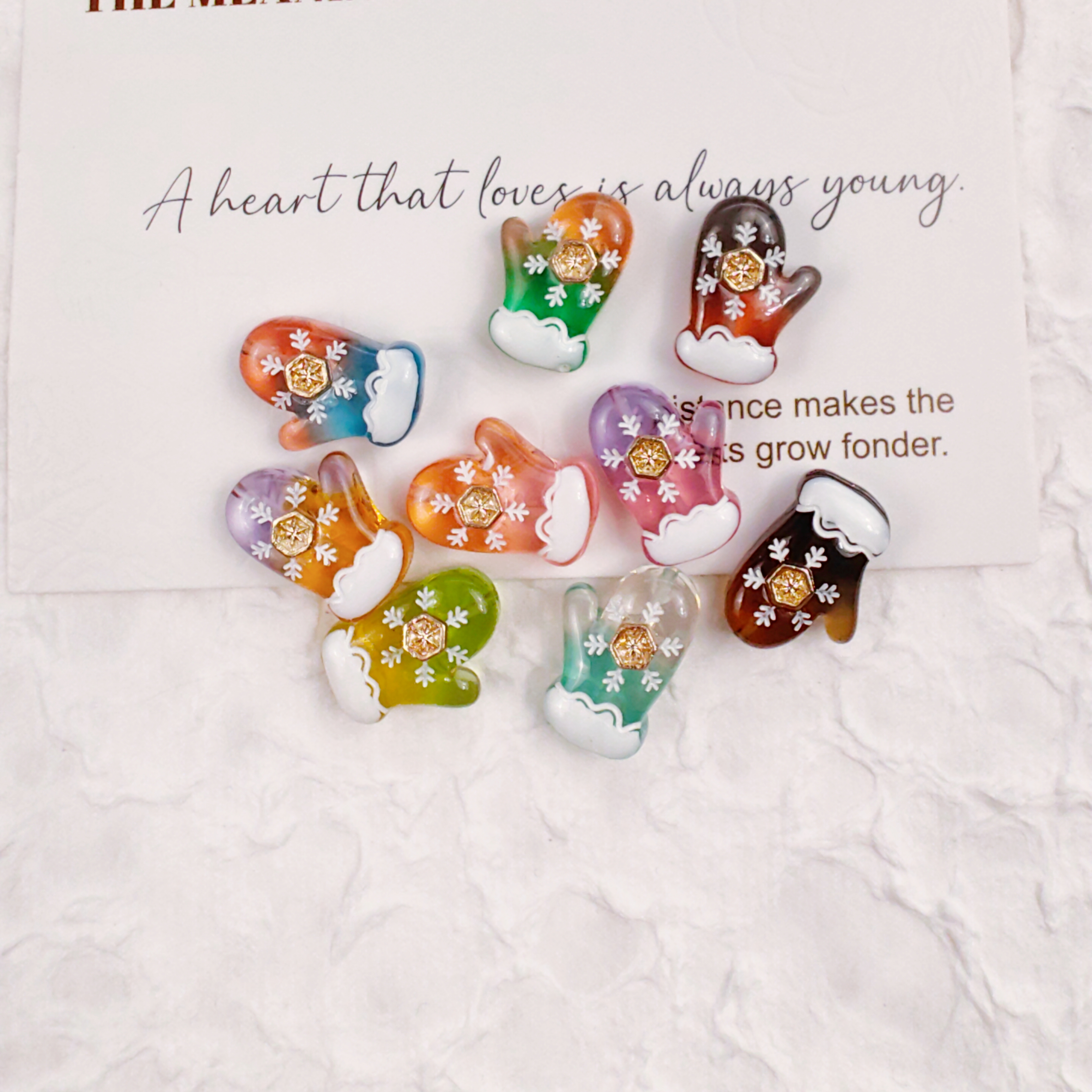 韩国胶定制 双拼色双面合金手套 通孔