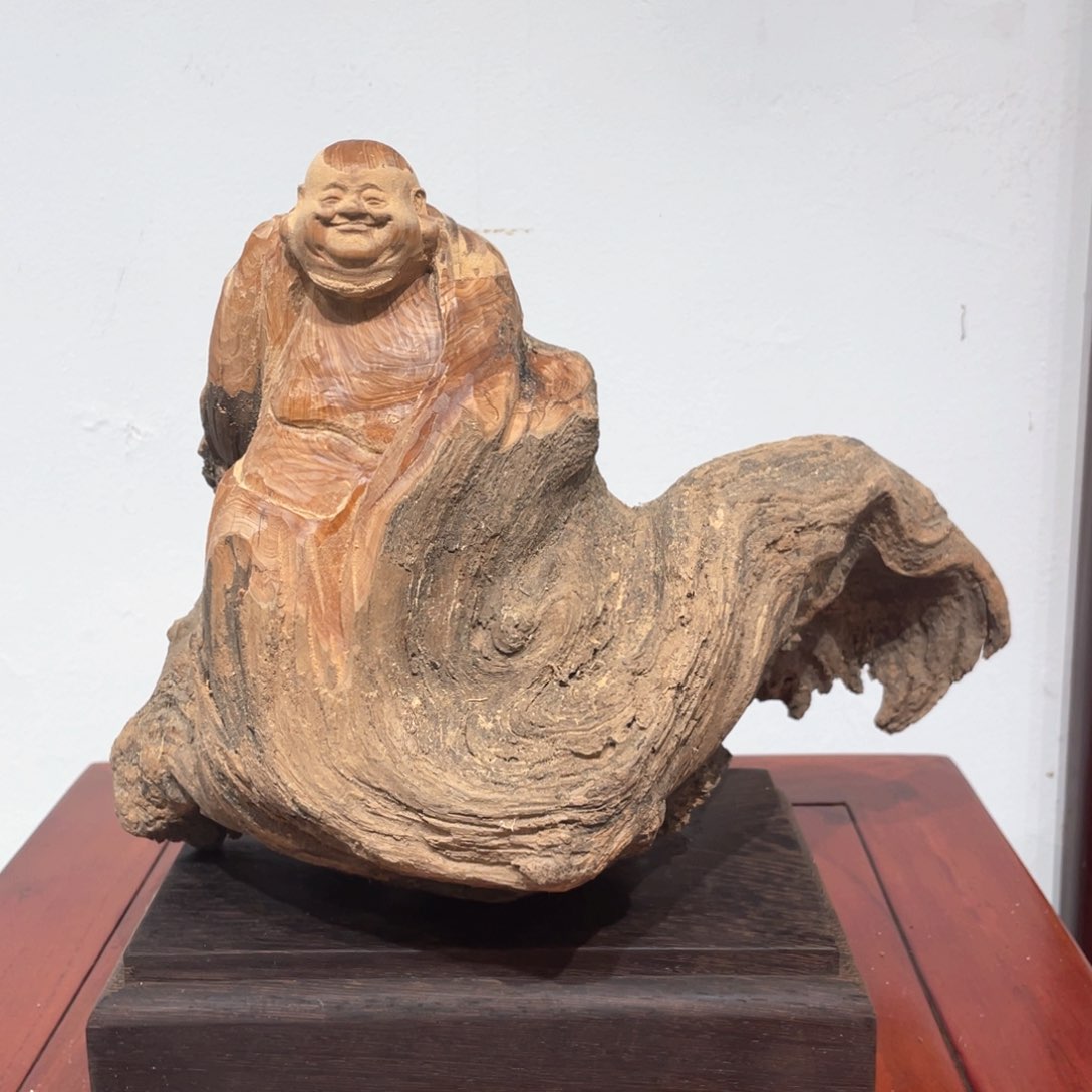 【闪购商品】柏木（崖柏）弥勒摆件