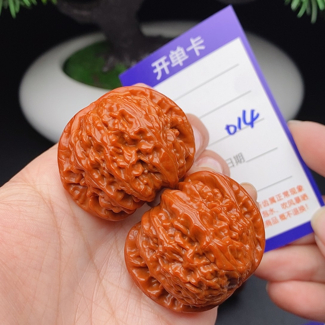 把件文玩核桃40球白014