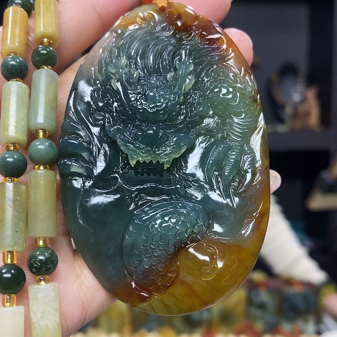 未镶嵌岫玉挂件吊坠项链