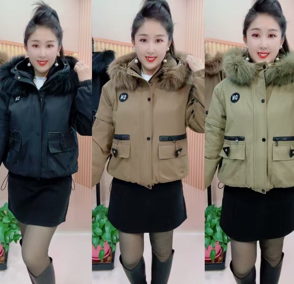 8833加绒外套秋冬网红棉衣宽松型厚款女装百搭棉服韩版外套