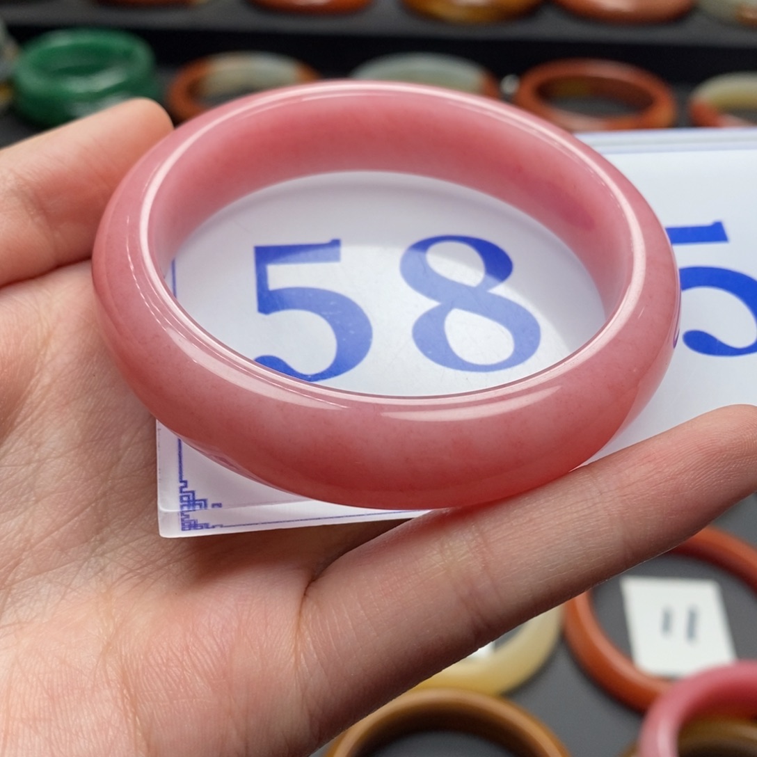 石英质玉（黄龙玉）手镯未镶嵌五*石