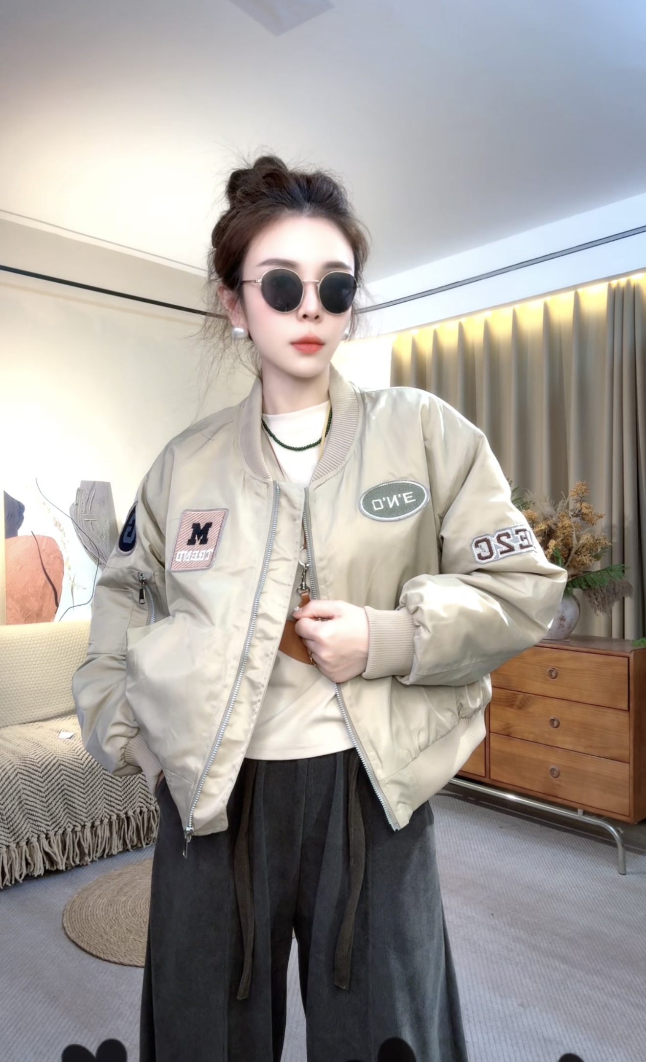 欧货加棉加厚棒球服短外套女2025秋冬季新款宽松百搭保暖上衣女