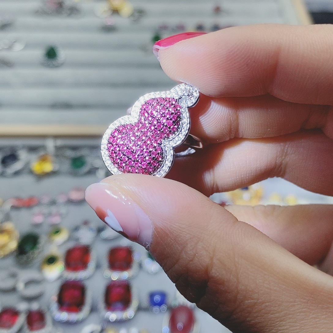 【闪购商品】芙蓉石戒指银S925镶嵌