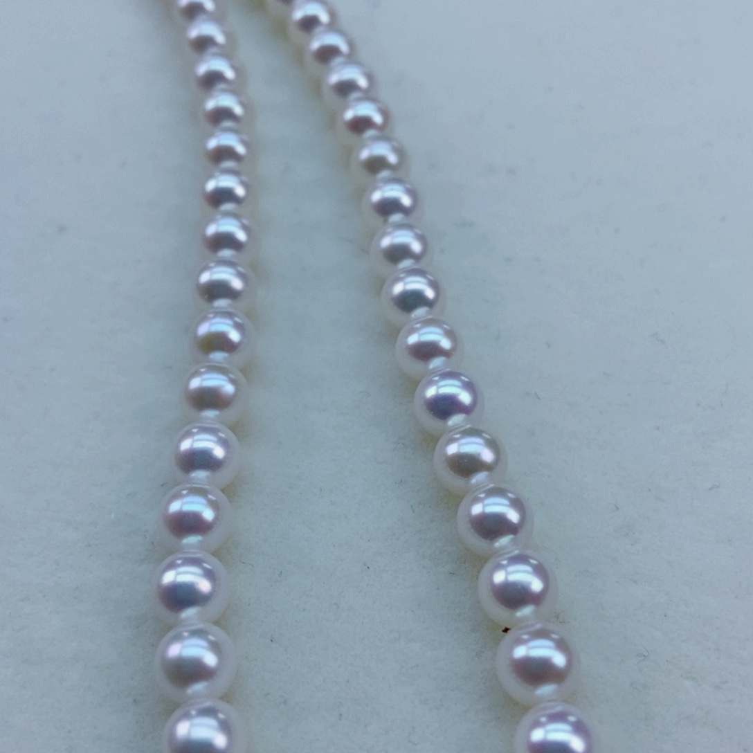 银S925镶嵌5.5/6天女光正圆几乎无暇毕业淡水珍珠