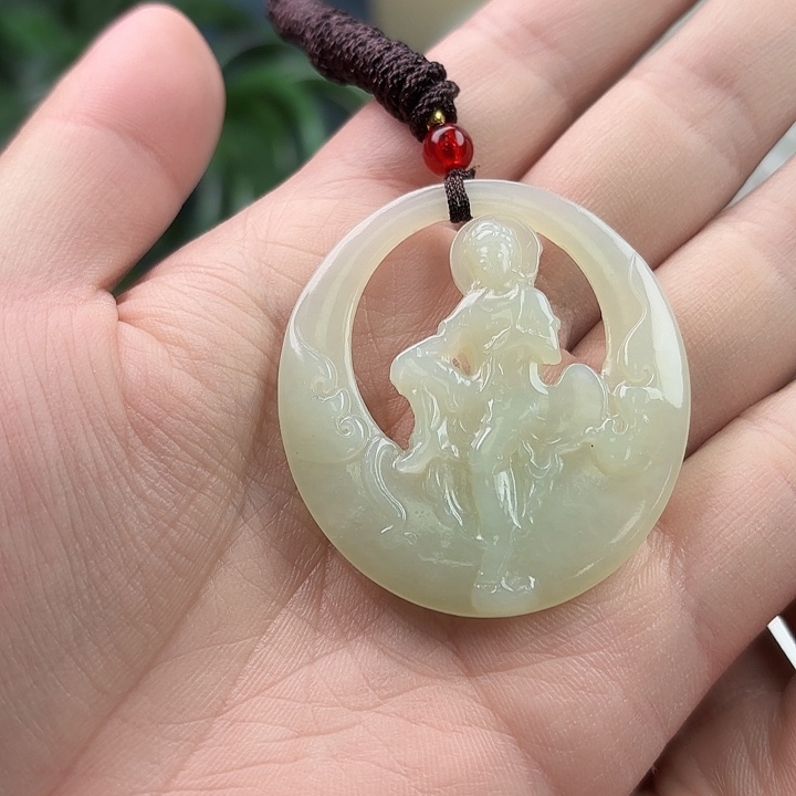 和田玉未镶嵌吊坠(不含链)天然和田玉吊坠