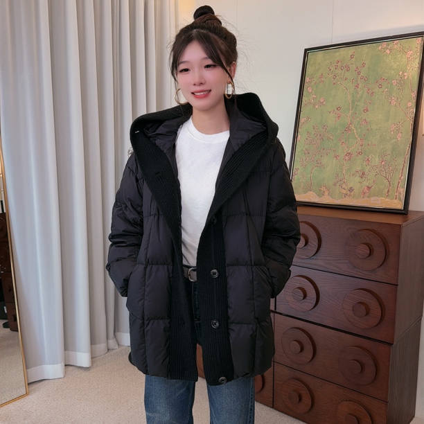 “爱尔兰”法式气质风宽松羽绒服保暖厚款外套女