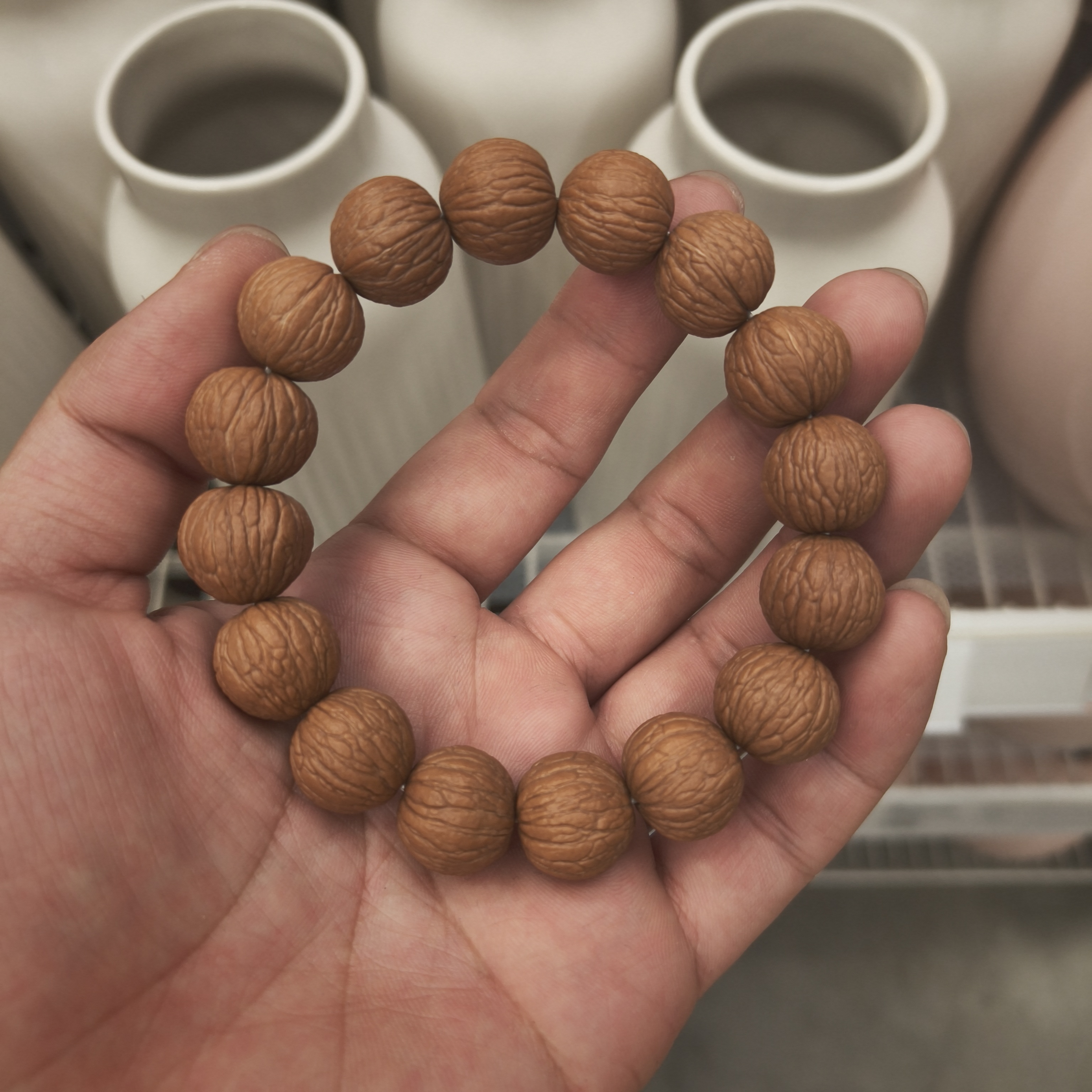 【崎遇•凤羽】原皮原色高油高密度15+mm全品猴头手串