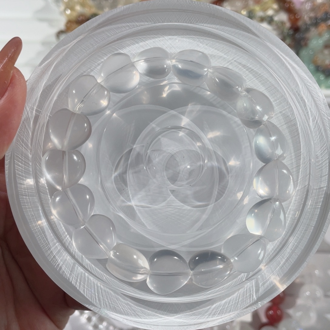 手链未镶嵌水晶011奶白晶水晶爱心