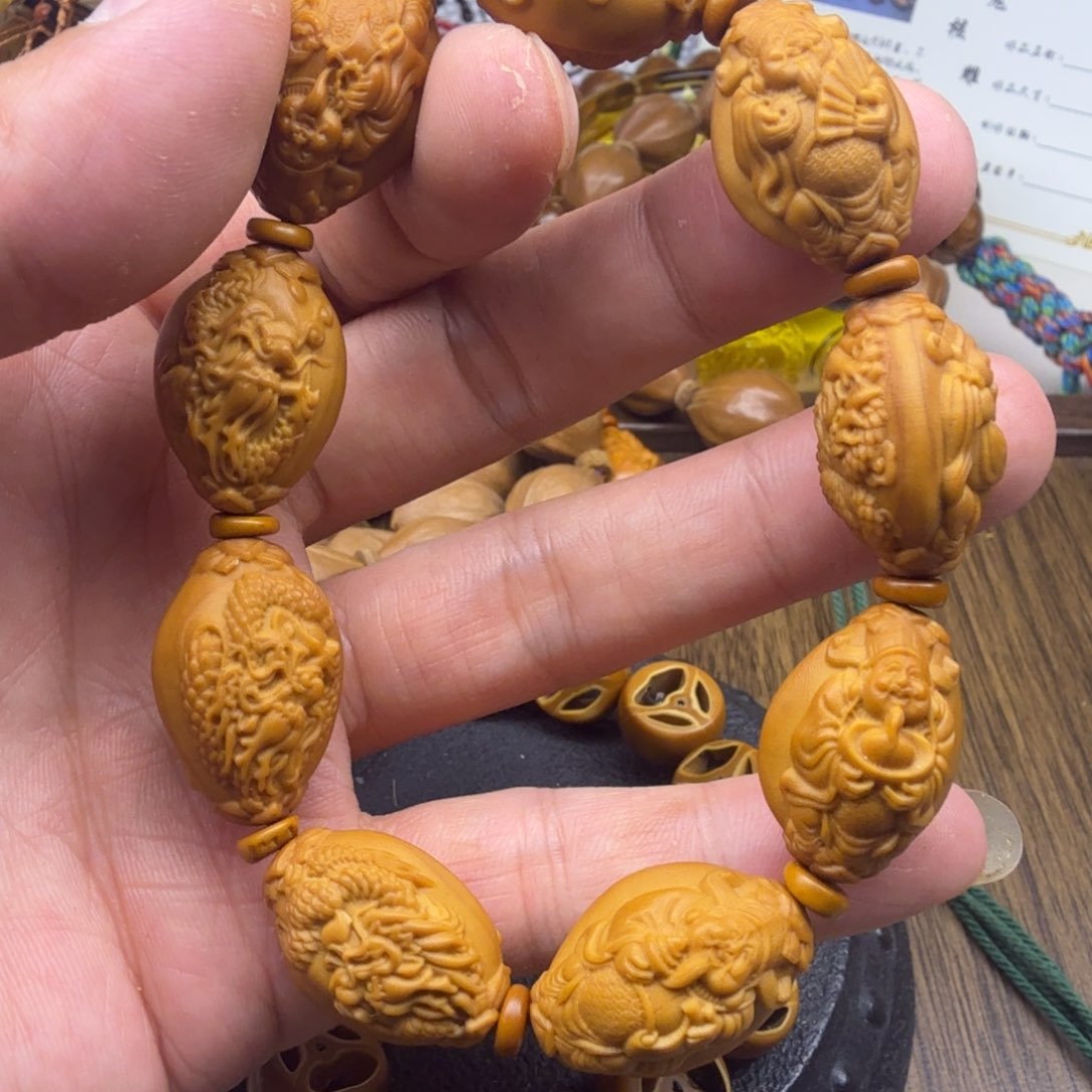 橄榄核手串/手链橄榄核雕刻Q