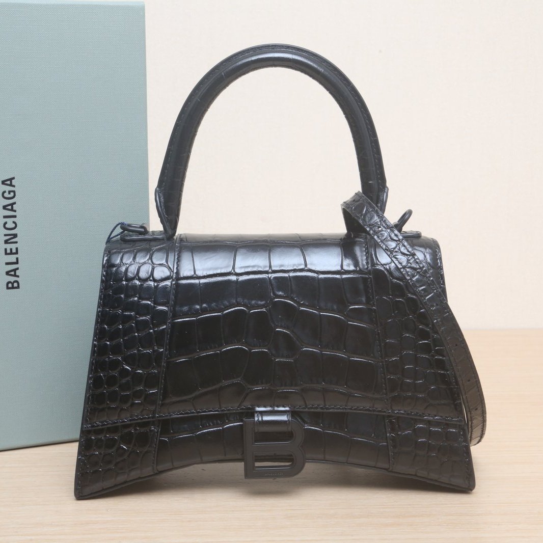 99新 Balenciaga/巴黎世家 斜跨包 S码 黑色 皮革C P205944973