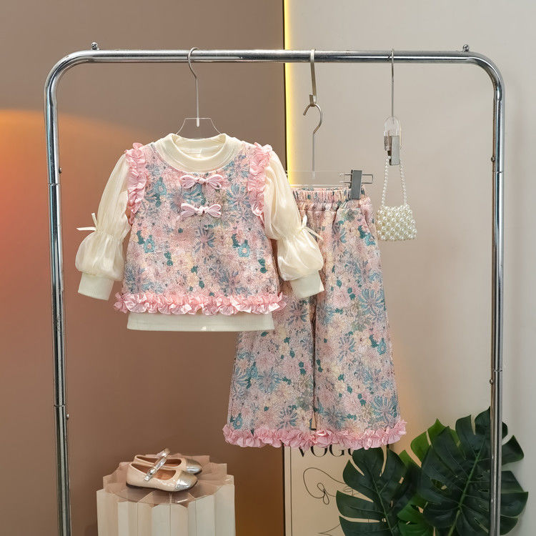 女童宝宝秋装套装2025新款婴儿童洋气衣服网红春季洋气潮款