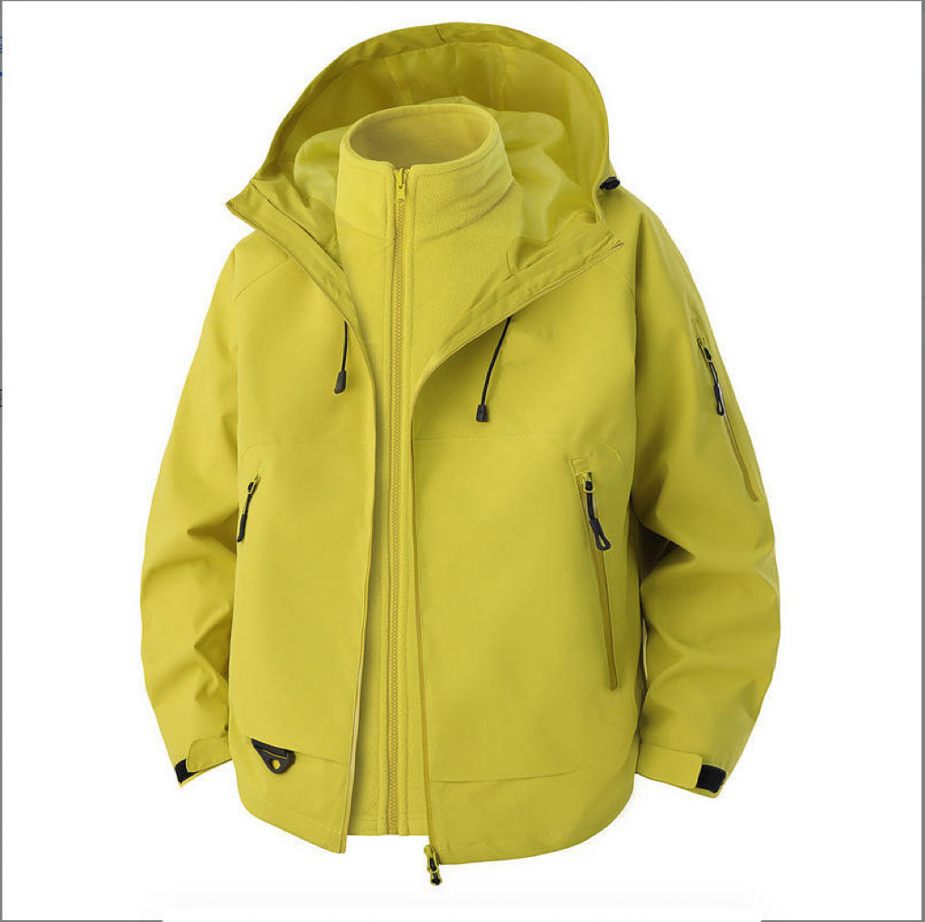 【奥莱撤柜】户外三合一可拆卸冲锋衣情侣款防风防水保暖透气外套