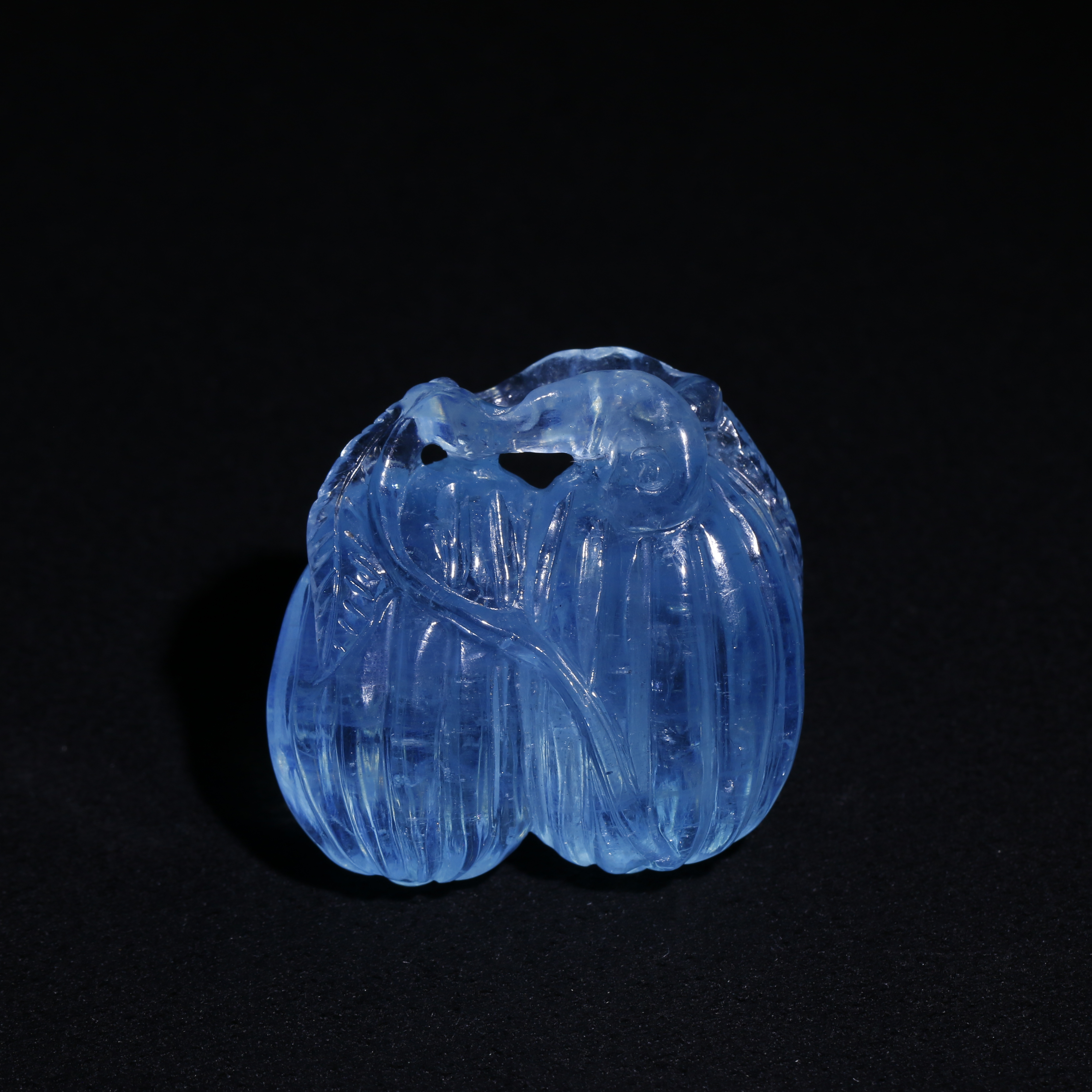 海蓝宝瓜果挂件/宫廷密宝禄/北京益州文物商店
