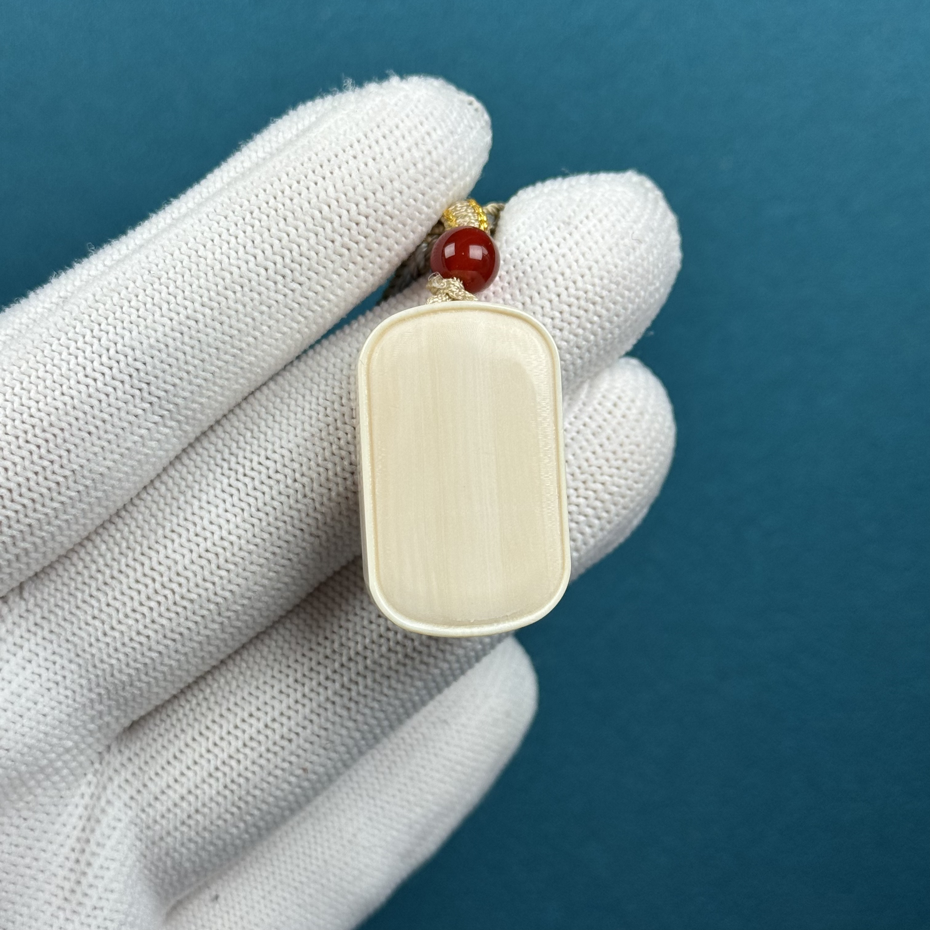 H23-07天然猛犸牙 无事牌18*30*9mm支持复检假一罚十