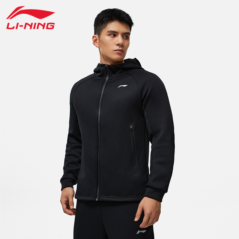 李宁外套男春宽松运动透气开衫弹力健身休闲户外跑步情侣卫衣439