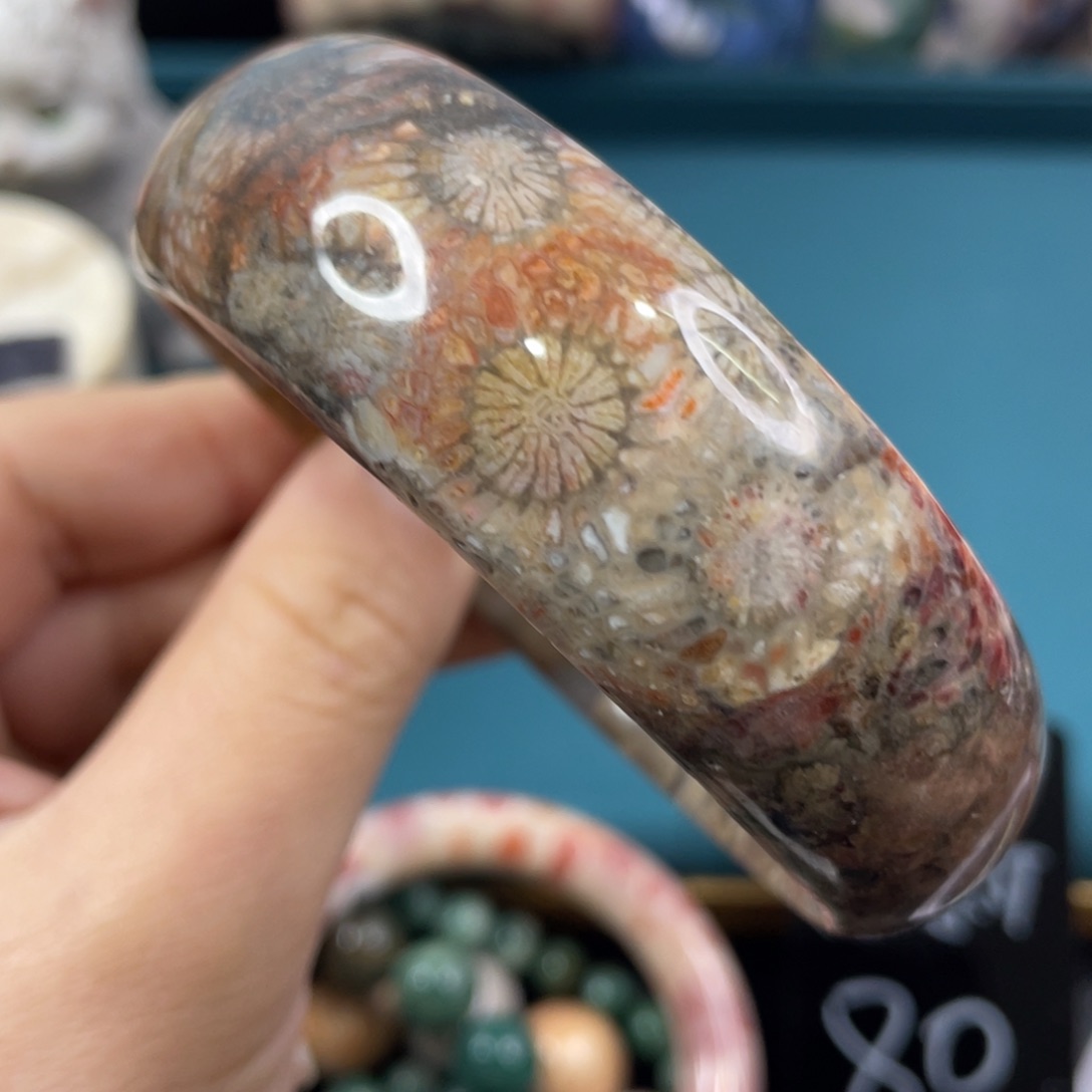 未镶嵌手镯硅化玉