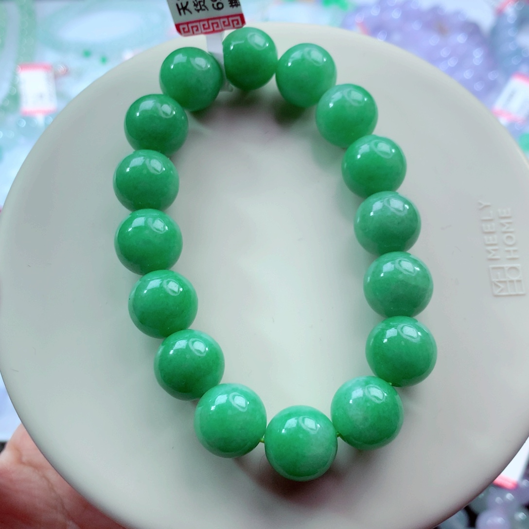 翡翠未镶嵌手链卡12.3