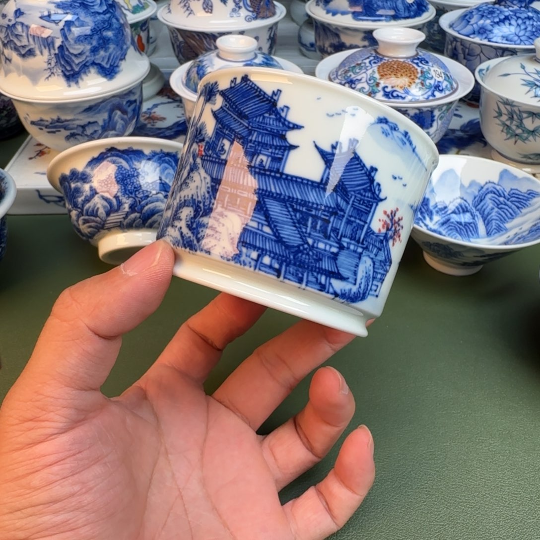纯手工纯手绘茶具100
