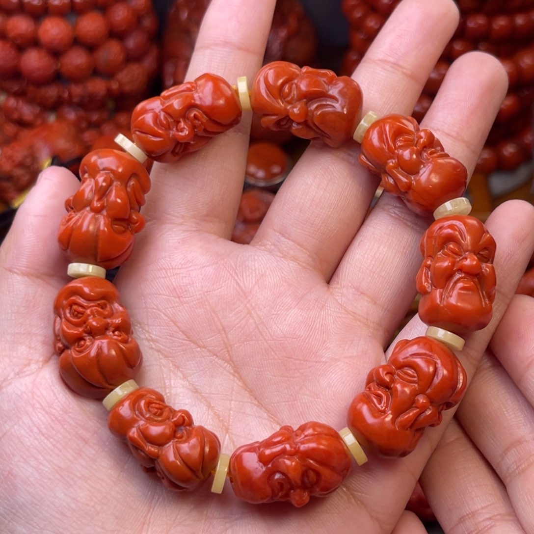南红玛瑙天然川料瓦西手罗汉串未镶嵌河****司