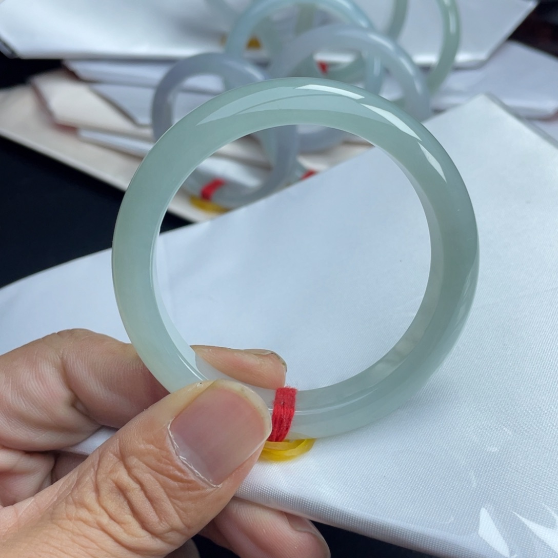 翡翠未镶嵌手镯55.3高糯化起胶化冰种老肉细