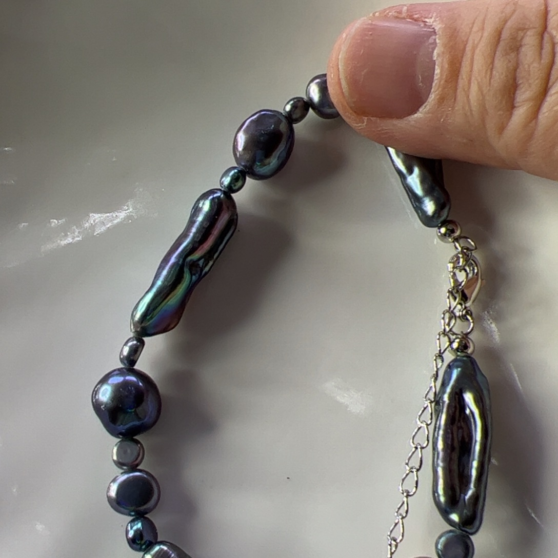 淡水珍珠手绳合金859