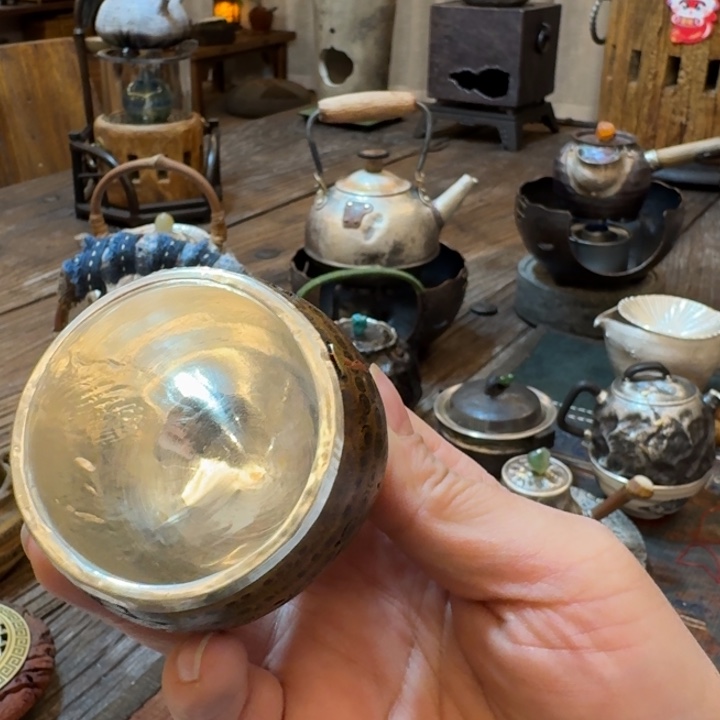 奚竹根银杯子茶具茶具