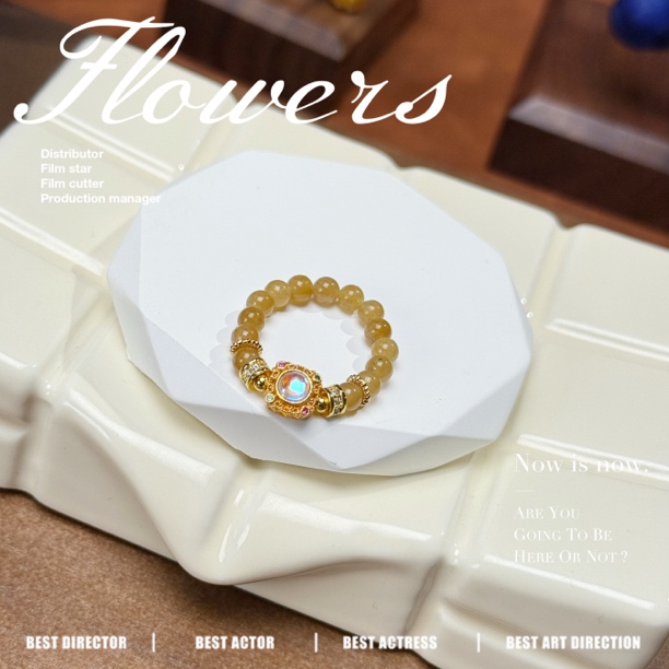 【热带棕榈】和田玉且末糖戒圈原创设计 多样性发其一