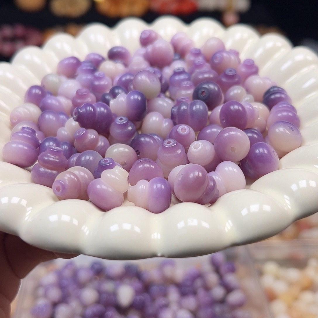 菩提根/象牙果手串紫色东来葫芦100颗