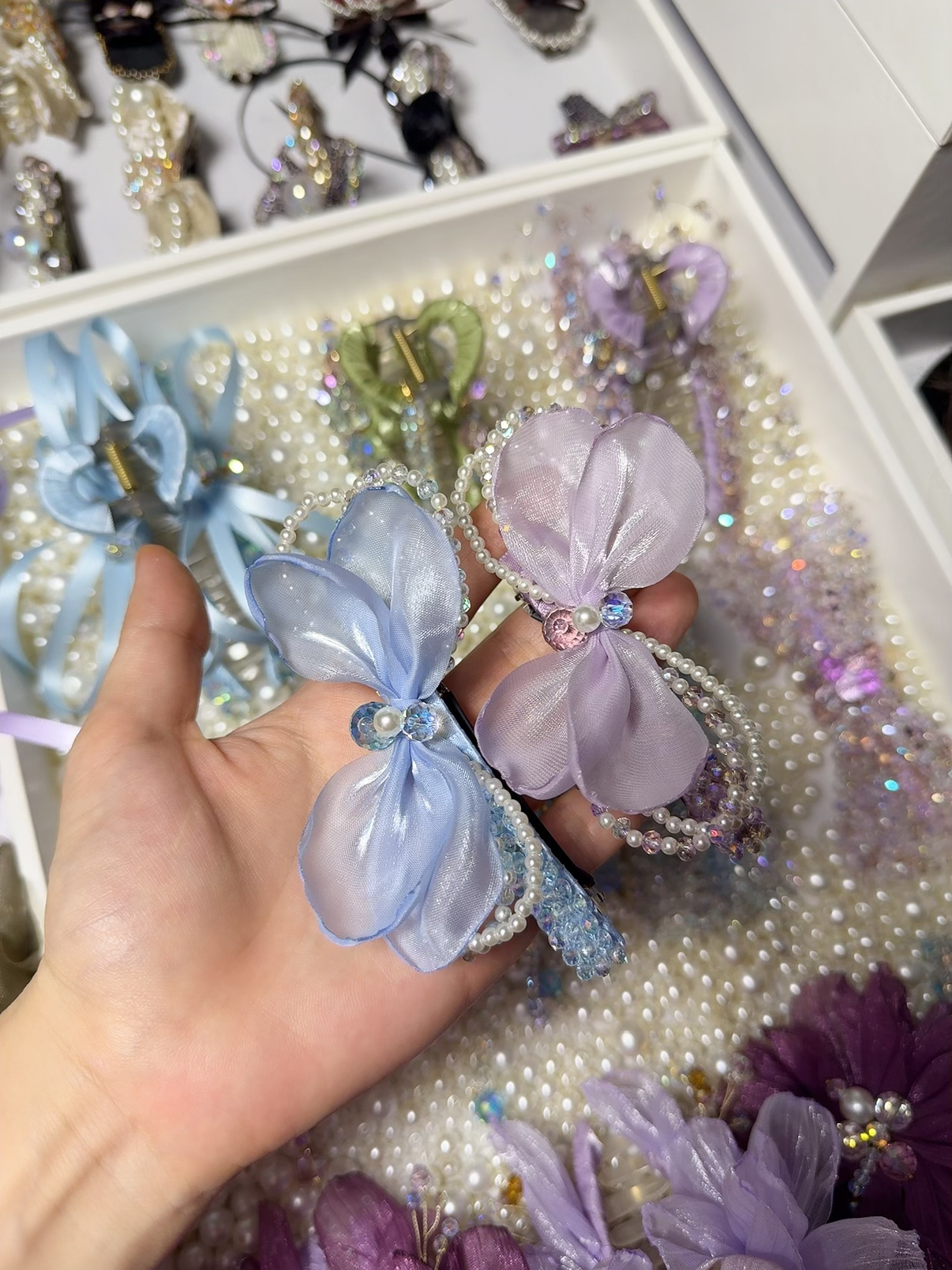 弹簧夹甜美风气质可爱轻奢