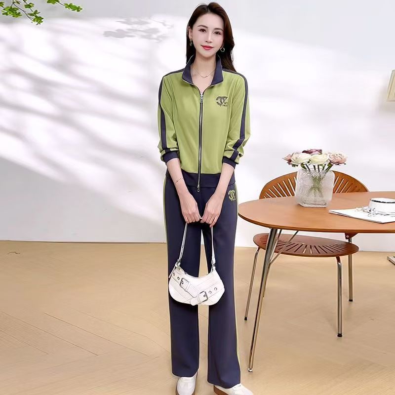 时尚立领运动套装女2025春秋新款洋气中年妈妈装减龄休闲两件套潮